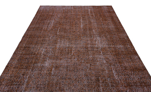 Atina Brown Vintage Wool Handmade Area Rug 6'11" x 10'4"