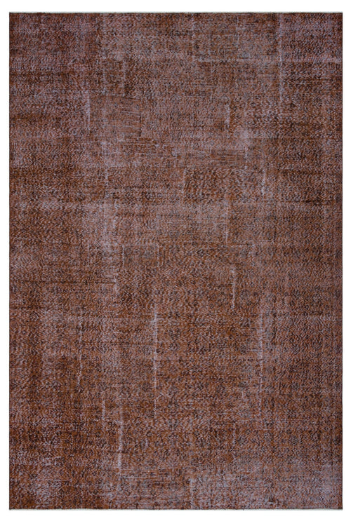 Atina Brown Vintage Wool Handmade Area Rug 6'11" x 10'4"