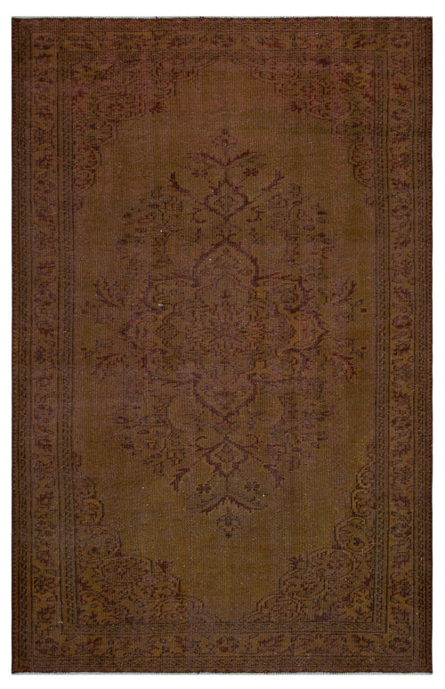 Atina Brown Vintage Wool Handmade Area Rug 5'9" x 9'0"