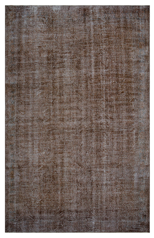 Atina Brown Vintage Wool Handmade Area Rug 7'1" x 11'0"