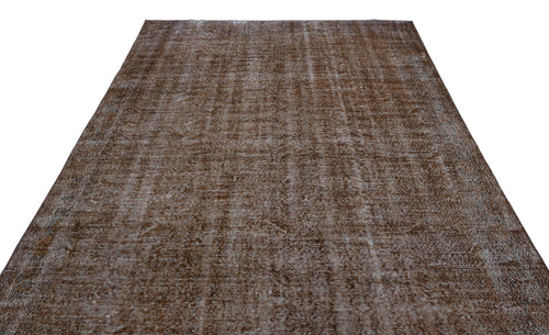 Atina Brown Vintage Wool Handmade Area Rug 7'1" x 11'0"