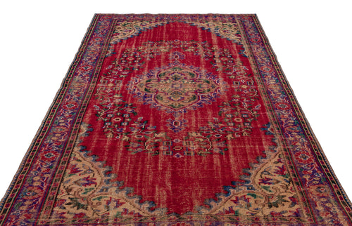 Atina Red Vintage Wool Handmade Area Rug 6'0" x 9'8"