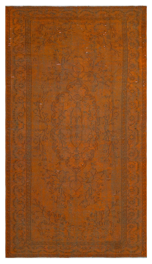 Atina Orange Vintage Wool Handmade Area Rug 5'1" x 8'10"