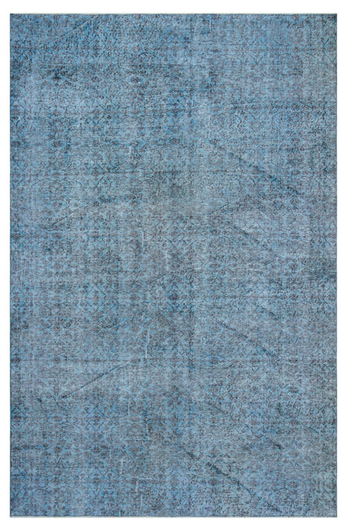 Atina Blue Vintage Wool Handmade Area Rug 6'7" x 10'1"