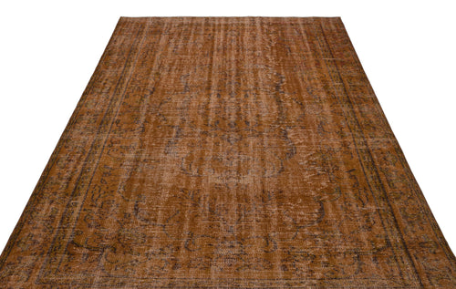 Atina Brown Vintage Wool Handmade Area Rug 5'6" x 10'0"