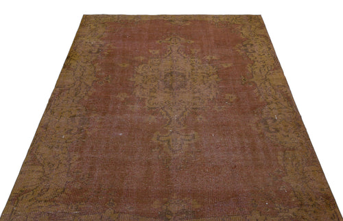 Atina Brown Vintage Wool Handmade Area Rug 5'2" x 7'7"