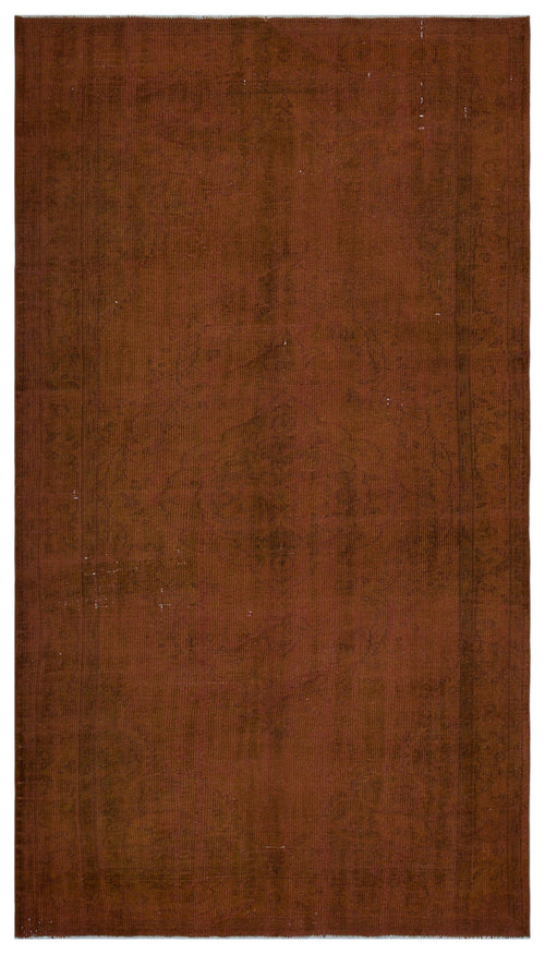 Atina Brown Vintage Wool Handmade Area Rug 5'10" x 9'11"
