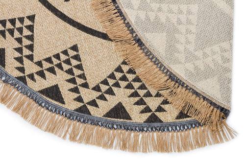 Cotton Kilim Rug – Black Geometric Flatweave Kilim Style Non Slip Floor Rug