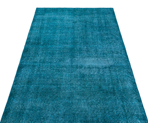 Atina Turquoise Vintage Wool Handmade Area Rug 3'9" x 6'8"