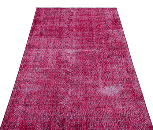 Atina Pink Vintage Wool Handmade Area Rug 3'8" x 6'9"