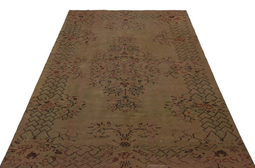 Atina Brown Vintage Wool Handmade Area Rug 4'11" x 8'10"
