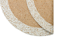 Modern Jute Rug - Beige Knitted Natural Fiber Carpet with Soft Texture