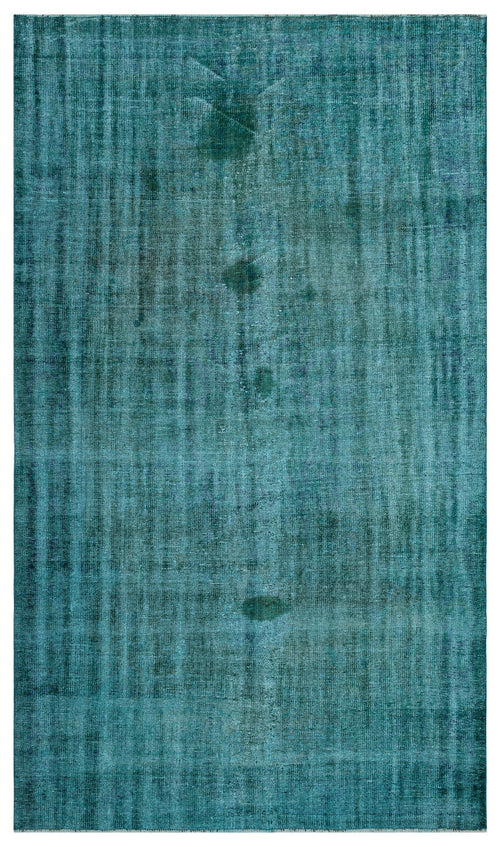 Atina Turquoise Vintage Wool Handmade Area Rug 6'4" x 10'6"