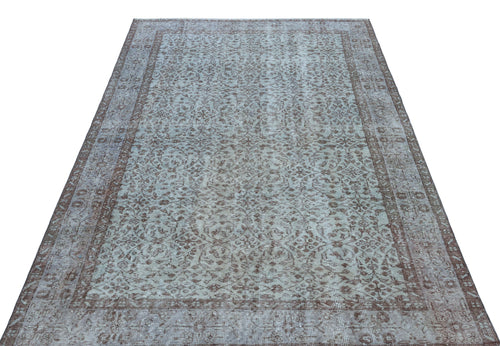 Atina Blue Vintage Wool Handmade Area Rug 5'0" x 8'3"