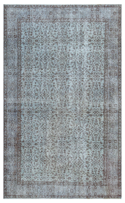 Atina Blue Vintage Wool Handmade Area Rug 5'0" x 8'3"