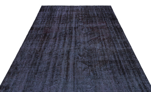 Atina Black Vintage Wool Handmade Area Rug 6'0" x 9'3"