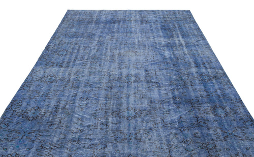 Atina Blue Vintage Wool Handmade Area Rug 7'3" x 10'4"