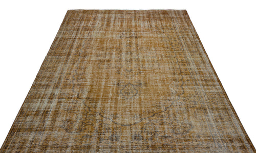 Atina Brown Vintage Wool Handmade Area Rug 6'0" x 9'3"