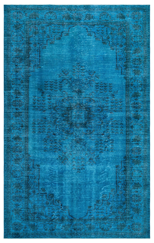Atina Turquoise Vintage Wool Handmade Area Rug 6'3" x 10'0"