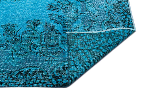 Atina Turquoise Vintage Wool Handmade Area Rug 5'6" x 9'1"