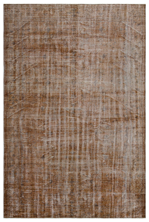 Atina Brown Vintage Wool Handmade Area Rug 5'9" x 8'8"