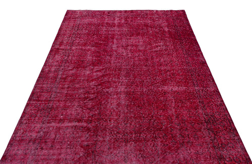 Atina Red Vintage Wool Handmade Area Rug 5'5" x 9'3"