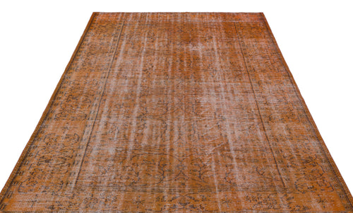 Atina Brown Vintage Wool Handmade Area Rug 6'1" x 8'5"