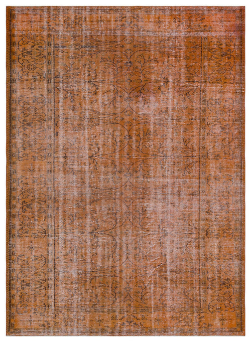 Atina Brown Vintage Wool Handmade Area Rug 6'1" x 8'5"