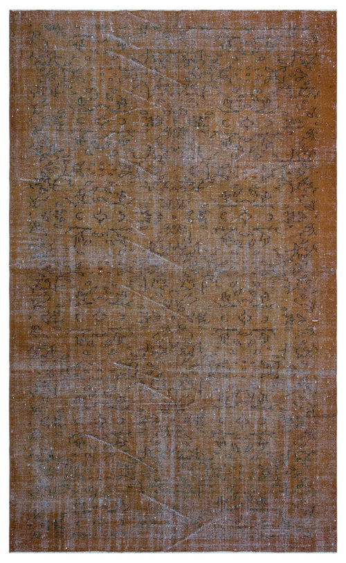 Atina Brown Vintage Wool Handmade Area Rug 5'9" x 9'11"