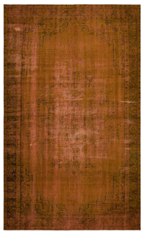 Atina Brown Vintage Wool Handmade Area Rug 6'0" x 9'10"