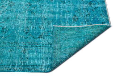 Atina Turquoise Vintage Wool Handmade Area Rug 5'9" x 9'1"