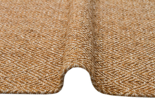 Cotton Kilim Rug - Brown Geometric Kilim Carpet | Non Slip, Easy Clean, Soft Texture
