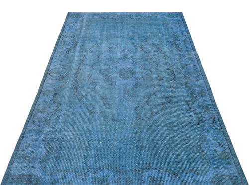 Atina Blue Vintage Wool Handmade Area Rug 4'8" x 8'5"