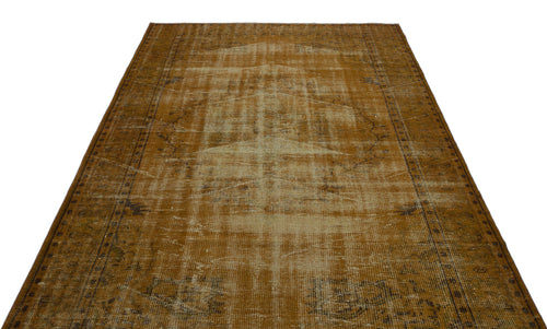 Atina Brown Vintage Wool Handmade Area Rug 6'0" x 9'3"
