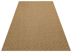 Cotton Kilim Rug - Brown Geometric Kilim Carpet | Non Slip, Easy Clean, Soft Texture