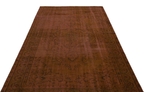 Atina Brown Vintage Wool Handmade Area Rug 5'10" x 9'7"