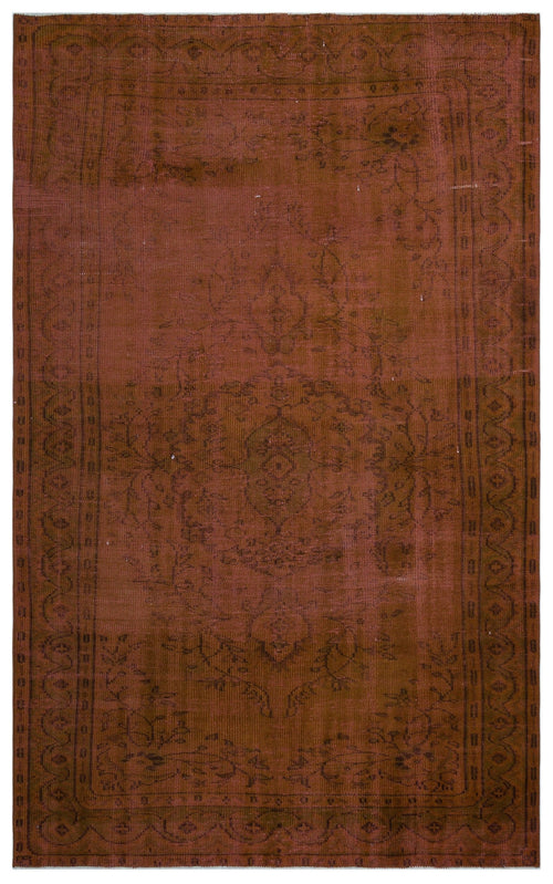 Atina Brown Vintage Wool Handmade Area Rug 5'10" x 9'7"