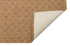 Cotton Kilim Rug - Brown Geometric Kilim Carpet | Non Slip, Easy Clean, Soft Texture