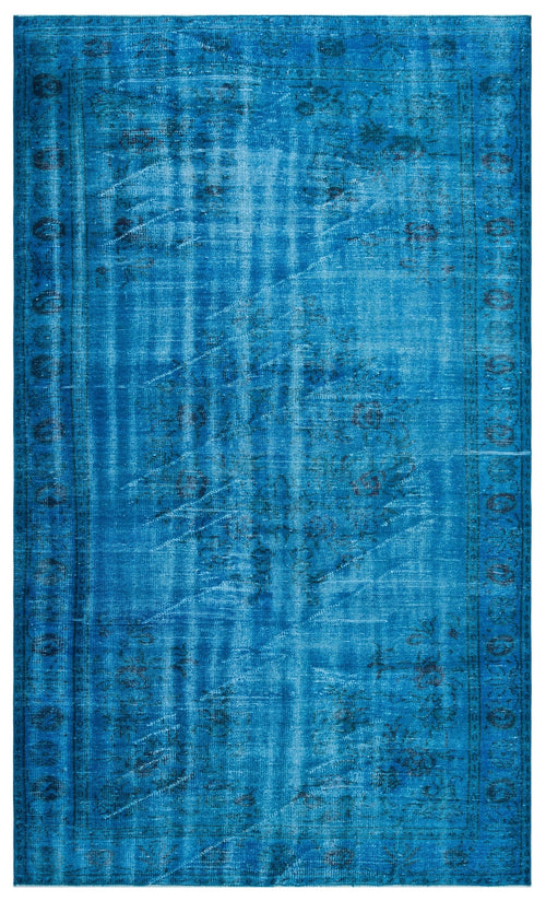 Atina Turquoise Vintage Wool Handmade Area Rug 5'10" x 9'9"
