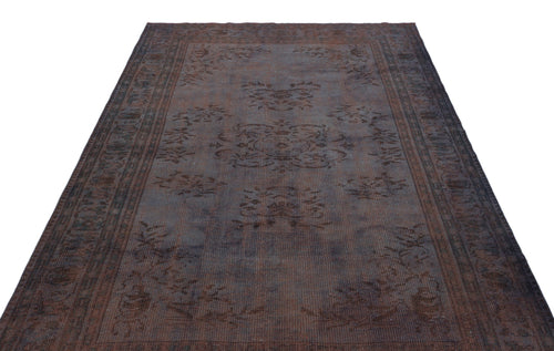 Atina Burgundy Vintage Wool Handmade Area Rug 5'9" x 9'1"