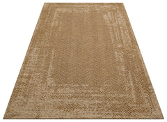 Cotton Kilim Rug - Brown Geometric Woven Non Slip Area Rug for Living Room