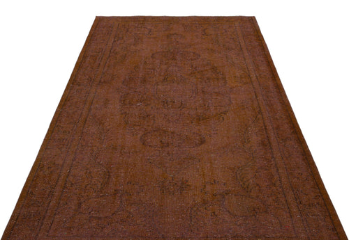 Atina Brown Vintage Wool Handmade Area Rug 5'5" x 9'3"