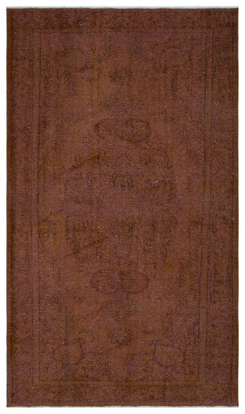 Atina Brown Vintage Wool Handmade Area Rug 5'5" x 9'3"