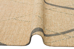 Cotton Kilim Rug - Beige Geometric Modern Kilim Carpet | Non Slip Floor Mat