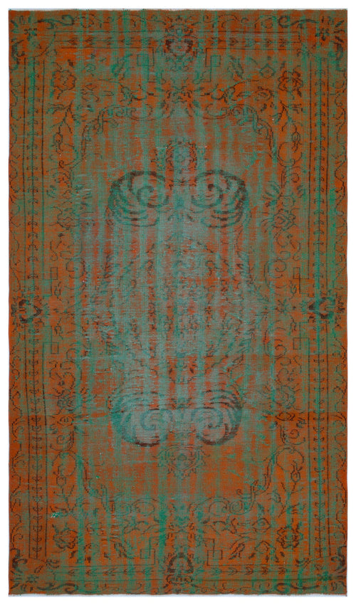 Atina Green Vintage Wool Handmade Area Rug 6'0" x 10'1"