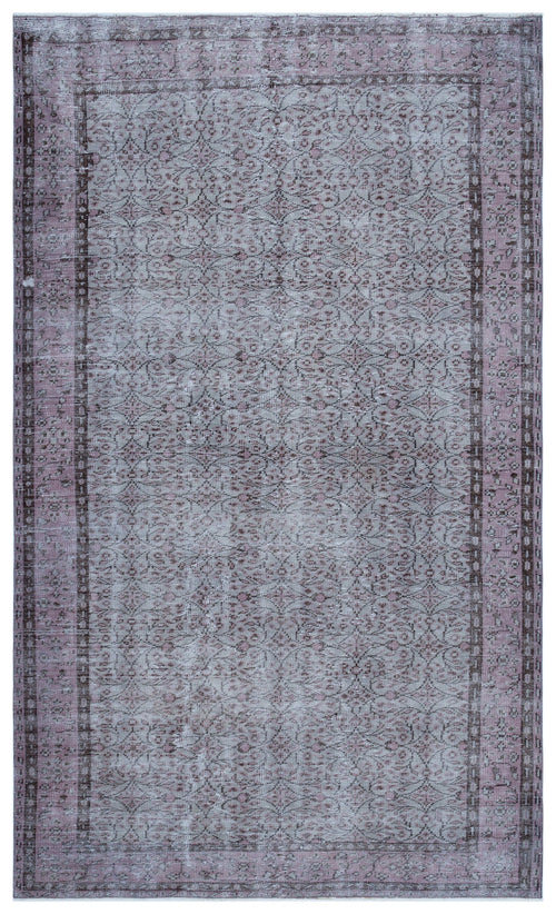 Atina Grey Vintage Wool Handmade Area Rug 5'10" x 10'0"