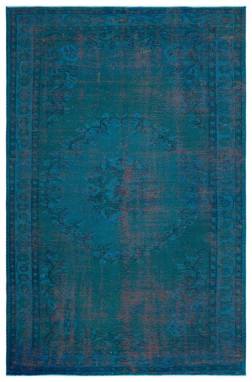 Atina Turquoise Vintage Wool Handmade Area Rug 5'11" x 9'0"