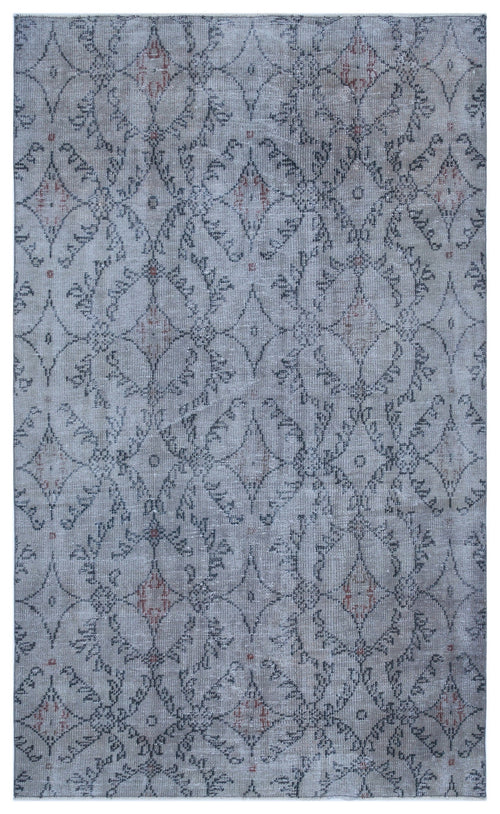 Atina Blue Vintage Wool Handmade Area Rug 5'1" x 8'6"