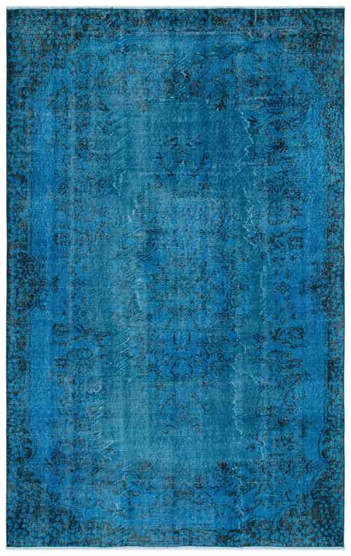 Atina Turquoise Vintage Wool Handmade Area Rug 5'5" x 8'7"