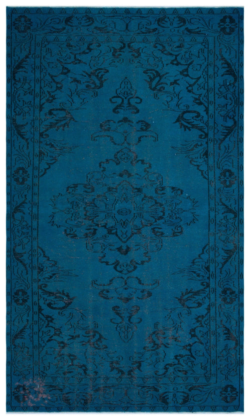 Atina Turquoise Vintage Wool Handmade Area Rug 5'9" x 9'10"